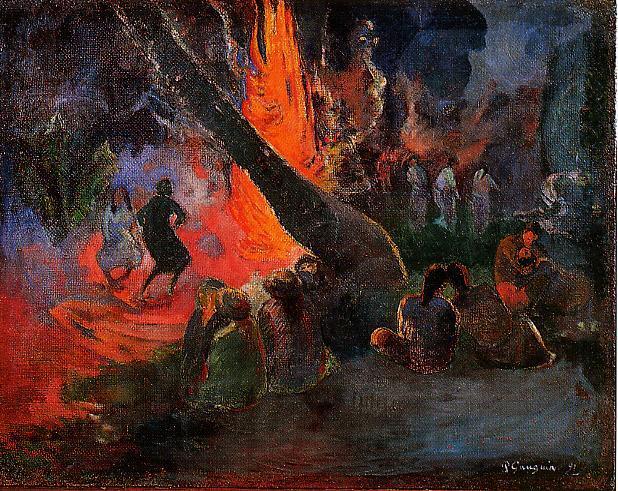 Fire Dance - Paul Gauguin Painting